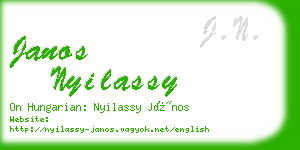 janos nyilassy business card